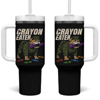 Crayon Eater Tumbler With Handle Funny Bulldog Military Corps Proud Soldier Family - Wonder Print Shop
