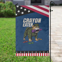 Crayon Eater Garden Flag Funny Bulldog Military Corps Proud Soldier Family