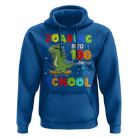 100 Days Of School Dinosaur Hoodie Trex Dino Skateboard Skateboarding Boys Roaring Into 100th Day