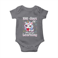 100th Day Of School Unicorn Girls Baby Onesie Magical Learning