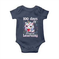 100th Day Of School Unicorn Girls Baby Onesie Magical Learning