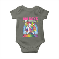 100 Days Of School Baby Onesie Rainbow Dabbing Unicorn Magic Learning Girls Gift