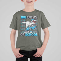 100 Days of School 100th Day Dinosaur T Shirt For Kid - Wonder Print Shop