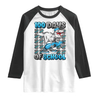 100 Days of School 100th Day Dinosaur Raglan Shirt