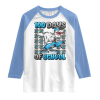 100 Days of School 100th Day Dinosaur Raglan Shirt