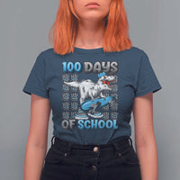 100 Days of School 100th Day Dinosaur T Shirt For Women - Wonder Print Shop