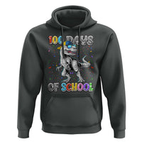 100 Days Of School Hoodie Funny Cool Dinosaur Trex 100 Days Smarter
