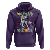 100 Days Of School Hoodie Funny Cool Dinosaur Trex 100 Days Smarter