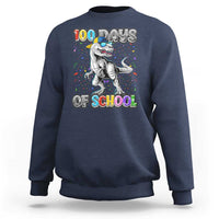 100 Days Of School Sweatshirt Funny Cool Dinosaur Trex 100 Days Smarter - Wonder Print Shop