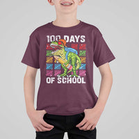 100th Day Of School T Shirt For Kid 100 Days Dino Dinosaur