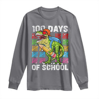 100th Day Of School Long Sleeve Shirt 100 Days Dino Dinosaur