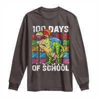 100th Day Of School Long Sleeve Shirt 100 Days Dino Dinosaur