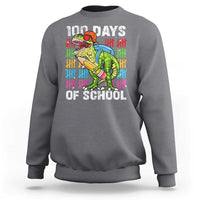 100th Day Of School Sweatshirt 100 Days Dino Dinosaur
