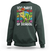 100th Day Of School Sweatshirt 100 Days Dino Dinosaur