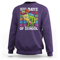100th Day Of School Sweatshirt 100 Days Dino Dinosaur