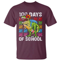 100th Day Of School T Shirt 100 Days Dino Dinosaur