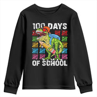 100th Day Of School Youth Sweatshirt 100 Days Dino Dinosaur
