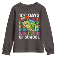 100th Day Of School Youth Sweatshirt 100 Days Dino Dinosaur