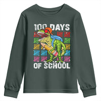 100th Day Of School Youth Sweatshirt 100 Days Dino Dinosaur