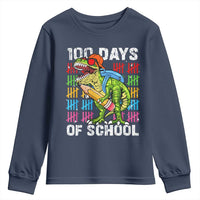100th Day Of School Youth Sweatshirt 100 Days Dino Dinosaur
