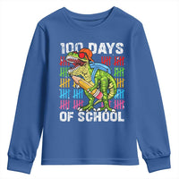 100th Day Of School Youth Sweatshirt 100 Days Dino Dinosaur