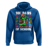 100 Days of School 100th Day Dino Hoodie Trex Dino Skateboard Skateboarding Boys Gift