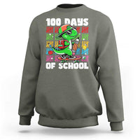 100 Days of School 100th Day Dino Sweatshirt Trex Dino Skateboard Skateboarding Boys Gift - Wonder Print Shop