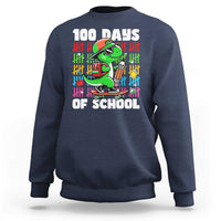 100 Days of School 100th Day Dino Sweatshirt Trex Dino Skateboard Skateboarding Boys Gift - Wonder Print Shop