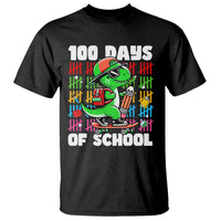 100 Days of School 100th Day Dino T Shirt Trex Dino Skateboard Skateboarding Boys Gift - Wonder Print Shop