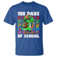 100 Days of School 100th Day Dino T Shirt Trex Dino Skateboard Skateboarding Boys Gift - Wonder Print Shop