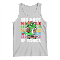 100 Days of School 100th Day Dino Tank Top Trex Dino Skateboard Skateboarding Boys Gift