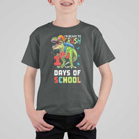 Ready To Crush 100 Days Of School T Shirt For Kid T Rex Dinosaur Boys - Wonder Print Shop