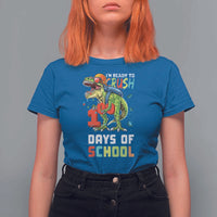Ready To Crush 100 Days Of School T Shirt For Women T Rex Dinosaur Boys - Wonder Print Shop