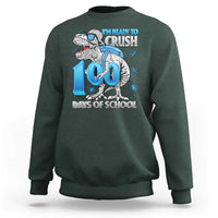100 Days Of School Dinosaur Sweatshirt Trex 100th Day of School Boy Gifts - Wonder Print Shop