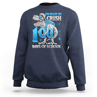 100 Days Of School Dinosaur Sweatshirt Trex 100th Day of School Boy Gifts - Wonder Print Shop