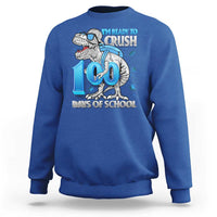 100 Days Of School Dinosaur Sweatshirt Trex 100th Day of School Boy Gifts - Wonder Print Shop
