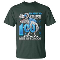100 Days Of School Dinosaur T Shirt Trex 100th Day of School Boy Gifts - Wonder Print Shop