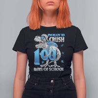 100 Days Of School Dinosaur T Shirt For Women Trex 100th Day of School Boy Gifts - Wonder Print Shop