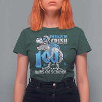 100 Days Of School Dinosaur T Shirt For Women Trex 100th Day of School Boy Gifts - Wonder Print Shop