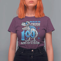 100 Days Of School Dinosaur T Shirt For Women Trex 100th Day of School Boy Gifts - Wonder Print Shop