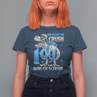 100 Days Of School Dinosaur T Shirt For Women Trex 100th Day of School Boy Gifts - Wonder Print Shop