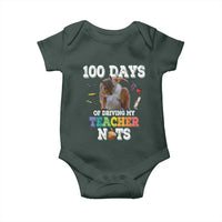 100th Day Of School Baby Onesie Driving My Teacher Nuts Dabbing Squirrel 100 Days