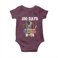100th Day Of School Baby Onesie Driving My Teacher Nuts Dabbing Squirrel 100 Days
