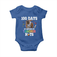 100th Day Of School Baby Onesie Driving My Teacher Nuts Dabbing Squirrel 100 Days