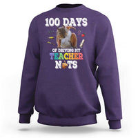100th Day Of School Sweatshirt Driving My Teacher Nuts Dabbing Squirrel 100 Days