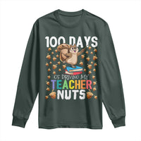 100 Days Of School Long Sleeve Shirt 100th Day Driving My Teacher Nuts Squirrel School