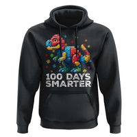 Dinosaur 100 Days Smarter Hoodie Building Bricks Dinosaur 100th Day Kids