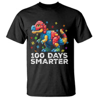 Dinosaur 100 Days Smarter T Shirt Building Bricks Dinosaur 100th Day Kids