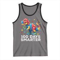 Dinosaur 100 Days Smarter Tank Top Building Bricks Dinosaur 100th Day Kids