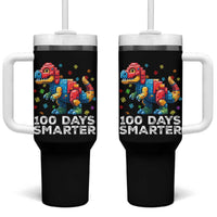 Dinosaur 100 Days Smarter Tumbler With Handle Building Bricks Dinosaur 100th Day Kids